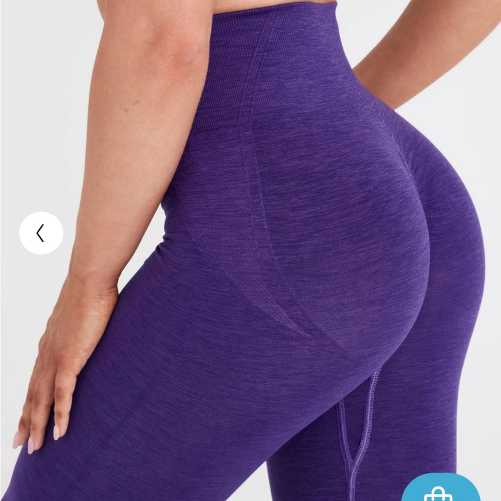 NWT Oner Active EFFORTLESS SEAMLESS LEGGINGS Amethyst S PRINTED LOGO OG Verison - Picture 5 of 8